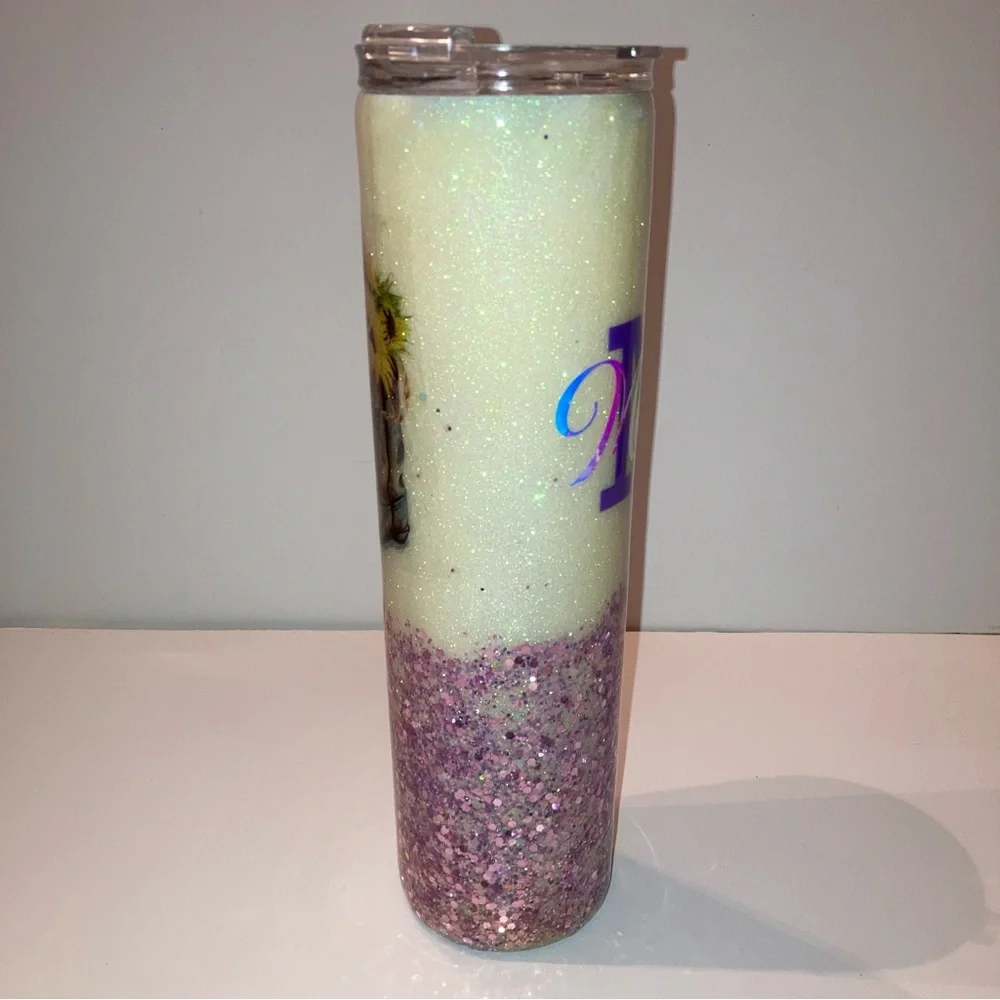 RARE Personalized Monica Monogram Cowboy Boots Summer Travel Mug Tumbler Bottle